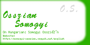 osszian somogyi business card